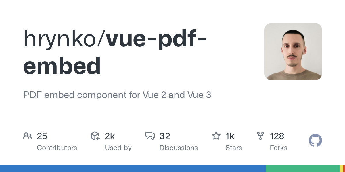GitHub - hrynko/vue-pdf-embed: PDF embed component for Vue 2 and Vue 3
